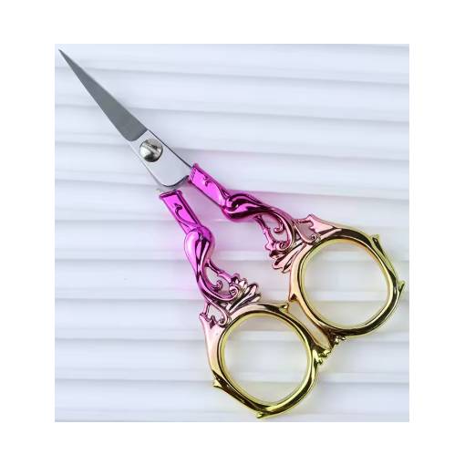 Foto - Scrapbooking kovové nůžky s fénixem - Fialovo zlaté